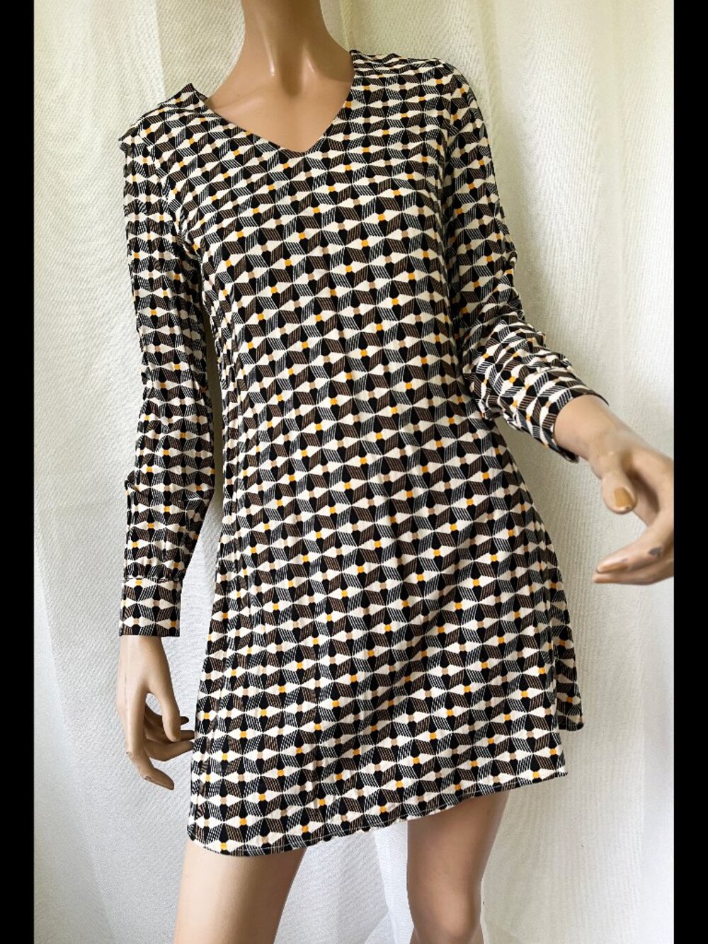 Surkana geo print mini dress or tunic XS